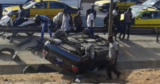 Accident spectaculaire : Une voiture se renverse à hauteur de l’École Mariama Niass